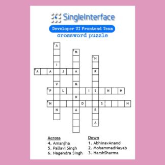 Office Team Crossword Puzzle - Poster